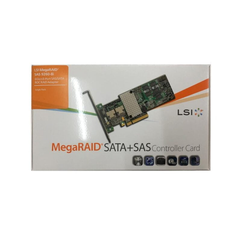 LSI 9260 8i MegaRAID SAS PCI E 2.0 w 512MB onboard memory RAID Controller Card 4 wpp1607268428289