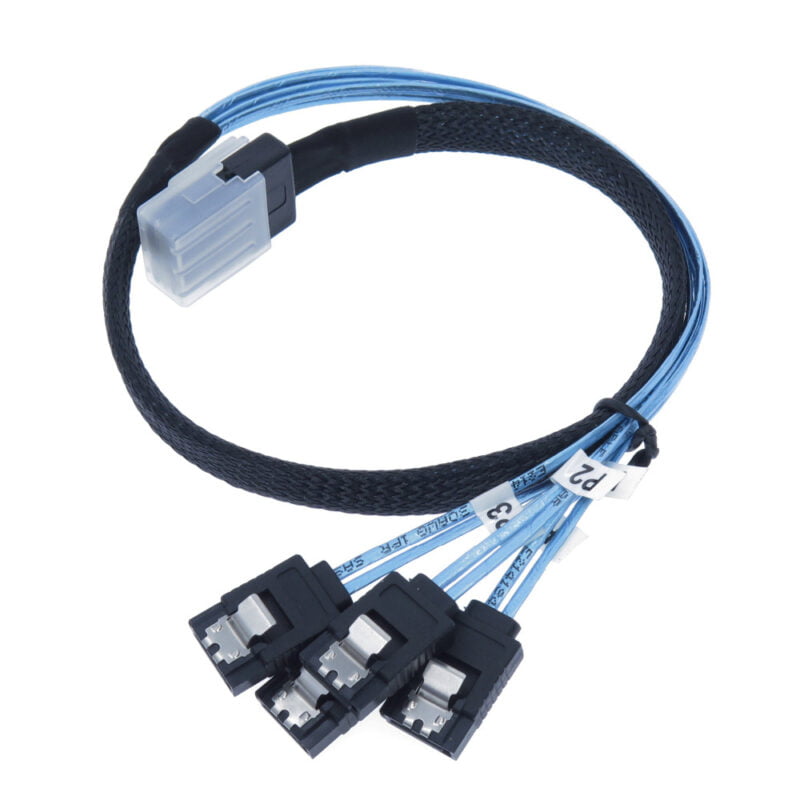SFF 8087 to 4x SATA Internal Mini SAS to 4 x SATA Forward Breakout Cable 3